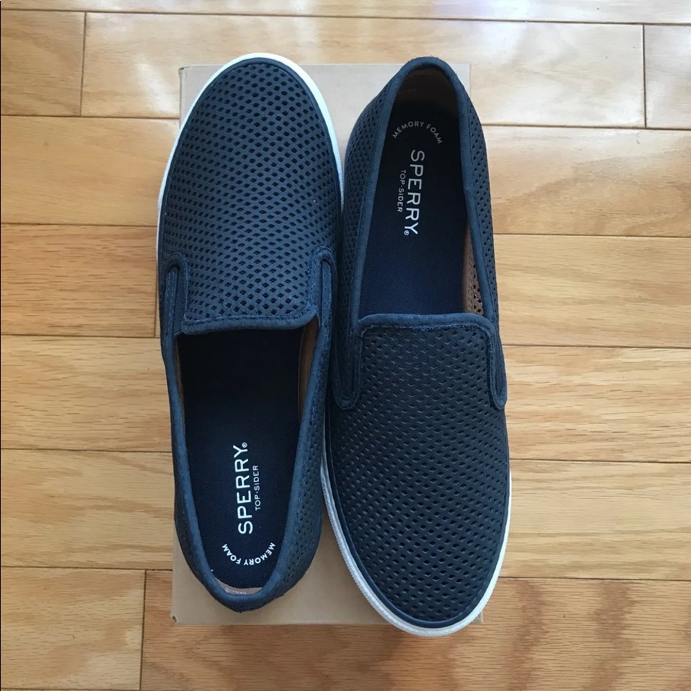 Navy Blue Sperry Sneakers